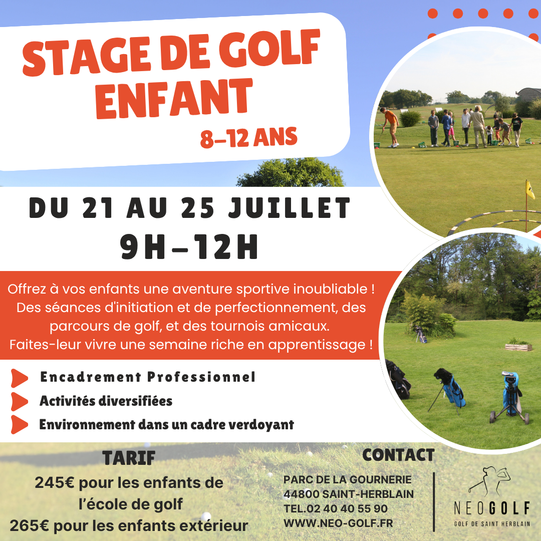Stage de golf enfant 2025