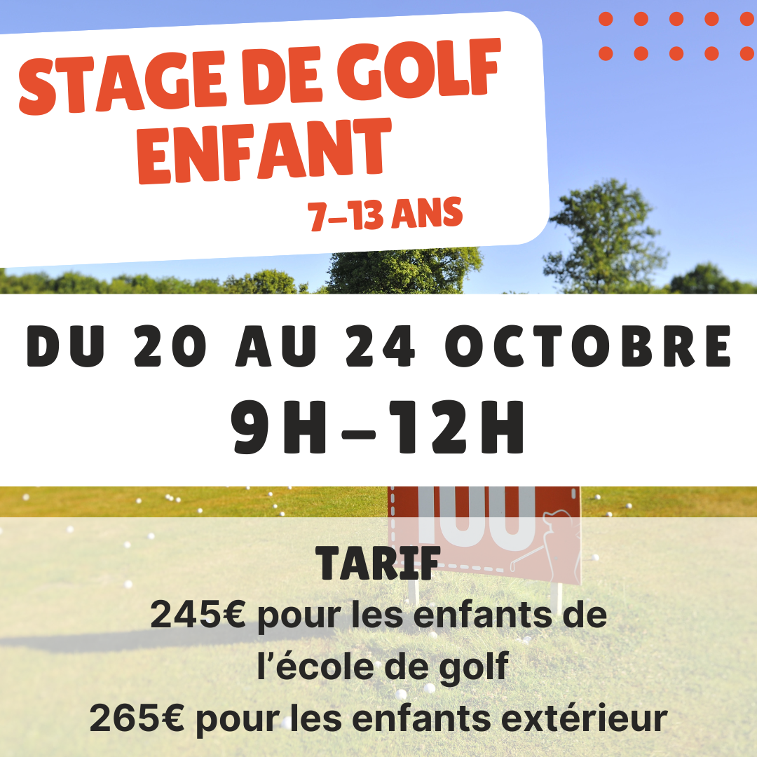 Stage de golf enfant