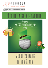 FETE SAINT PATRICK JEUDI 20 MARS